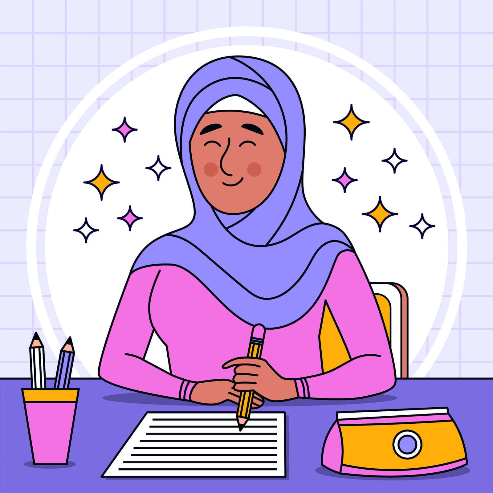 muslim girl studying quran